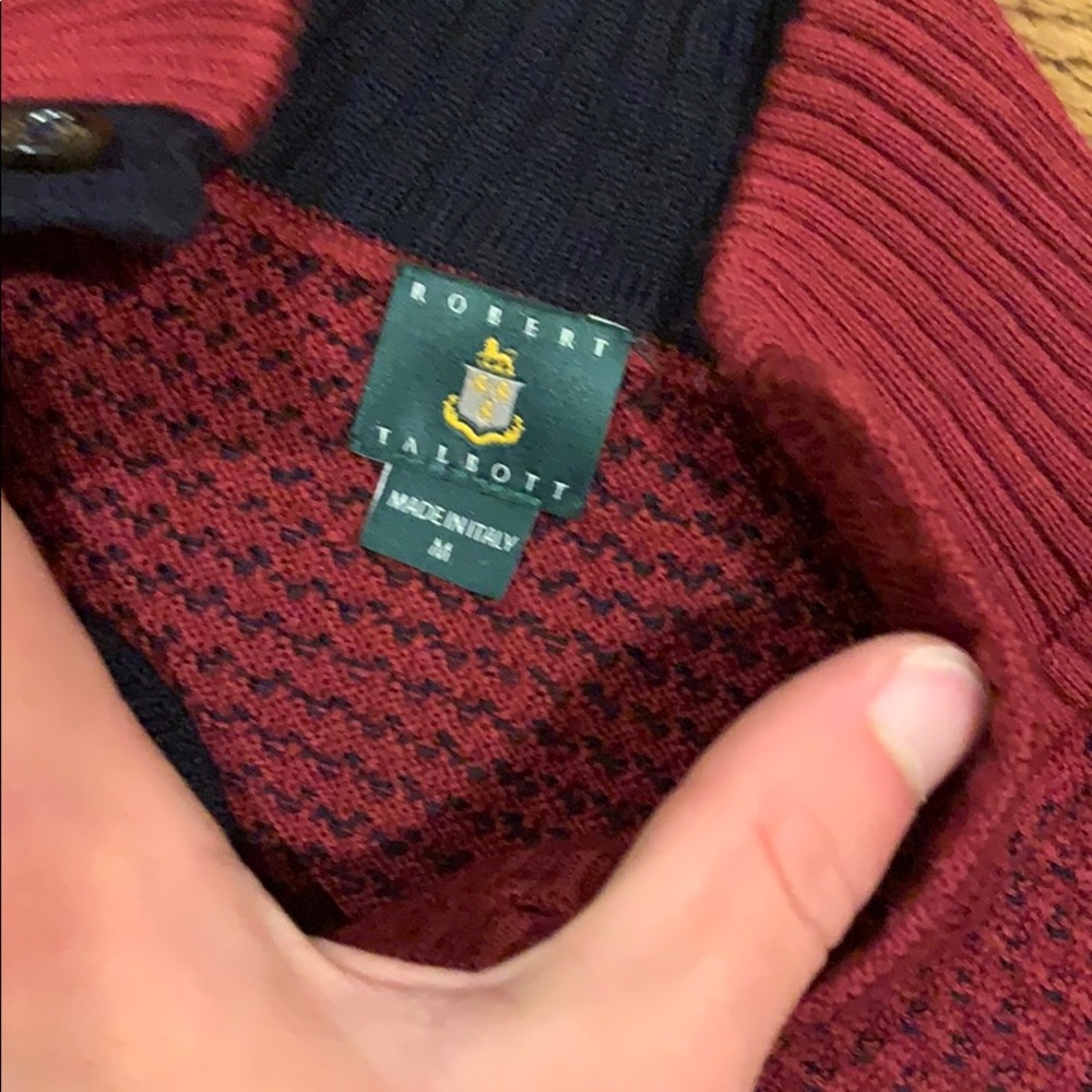 Robert Talebott Red Patterned Sweater - image 2